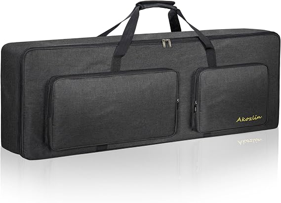 AKOZLIN 88-Key Keyboard Gig Bag 57.5"18"6.75" Portable Electric Piano Case Foldable Bag For 88-Note Keyboard