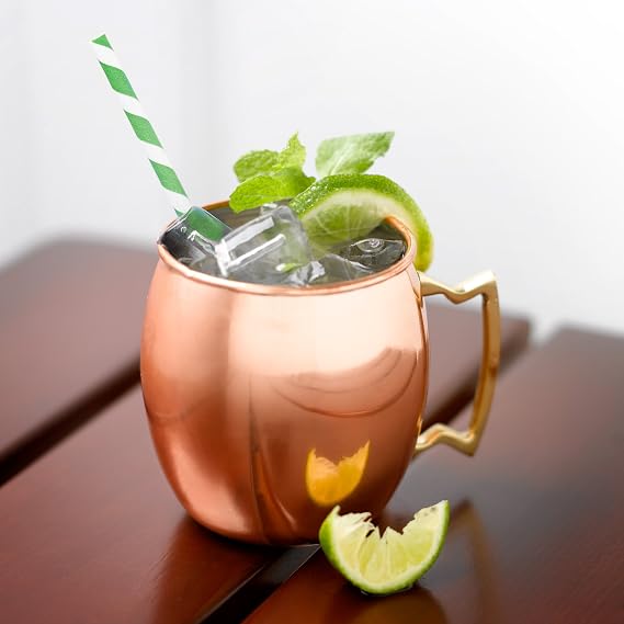 Moscow Mules 16 oz. Barrel Style Copper Moscow Mule Mug
