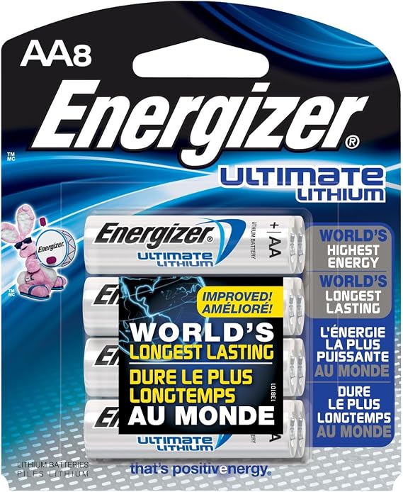 Energizer L91BP-8 Ultimate Lithium AA Batteries (8-Pack)