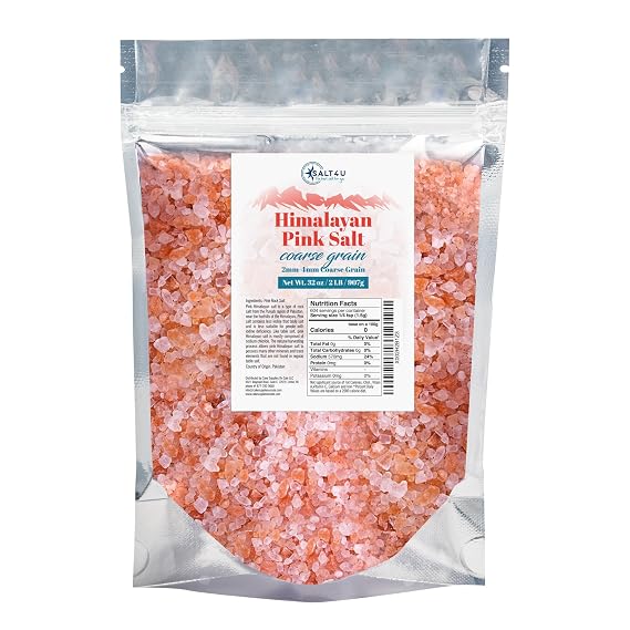 Premium Gourmet Himalayan Pink Salt, Coarse Grain 2 lb. Bag