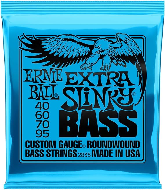 Ernie Ball Ekstra Slinky Nickel Woundlı Elektrik Bas Telleri, Ölçü 40-95
