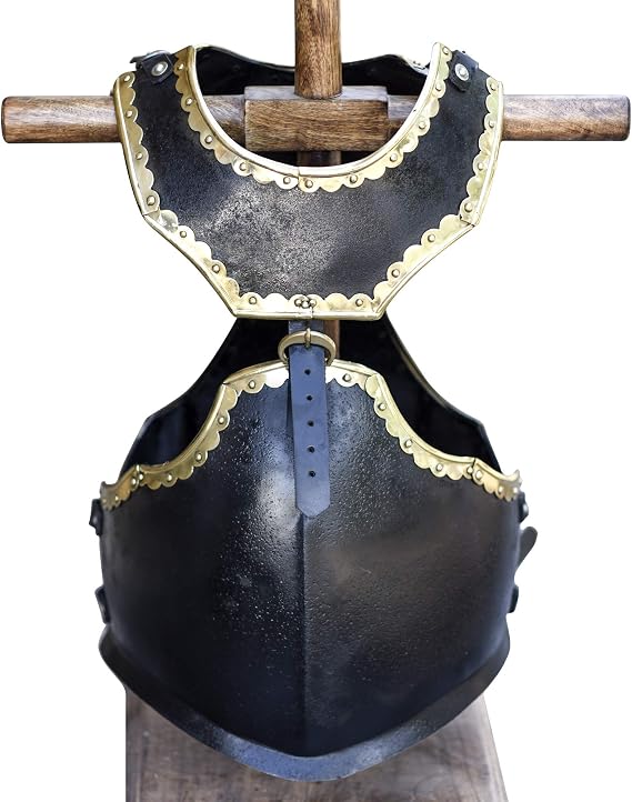 Armory Replicas TM The Cursed Black Knight Functional Medieval Cuirass Gorget Set