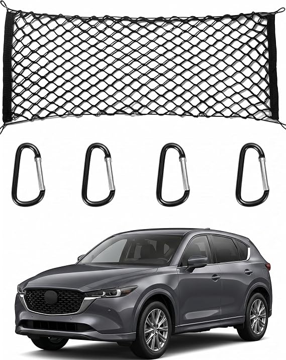 for Mazda CX-5 CX5 Envelope Style Truck Bed Cargo Net - Fits 2013-2024 2025 2026 CX5 Accessories Cargo Net for Pickup Truck Bed - Heavy Duty Carabiners