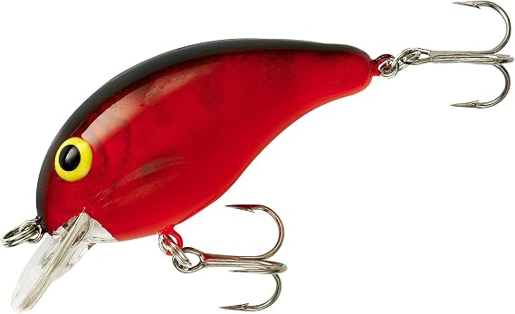 Bandit Lures Band-It Series 100 Crankbait Bass Fishing Lures, Fishing Accessories, Dives to 5-feet Deep, 2", 1/4 oz, Red Crawdad, (BDT1B37)