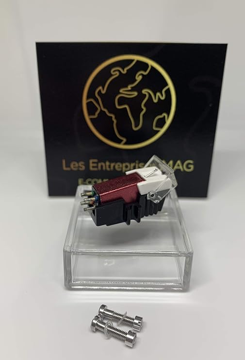 MAG Cartridge with Diamond Stylus for Denon DP-62L, DP-11F, DP-23F, DP-300F - Red