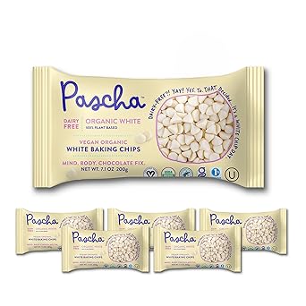 Pascha, Organic White Rice Chocolate Baking Chips, 7.1 Ounce
