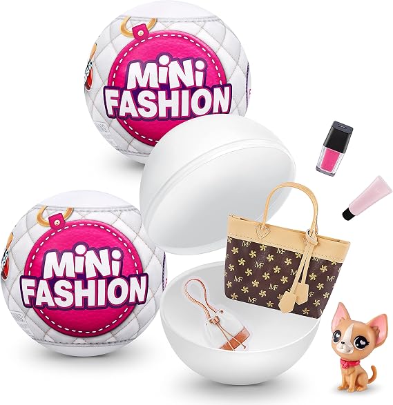 Mini Brands 2 Pack Fashion Series 1 by ZURU, Surprise Collectable Minis in Blind Packaging, Fashion-Themed Miniature Toys, Great Gifts for Girls and Kids