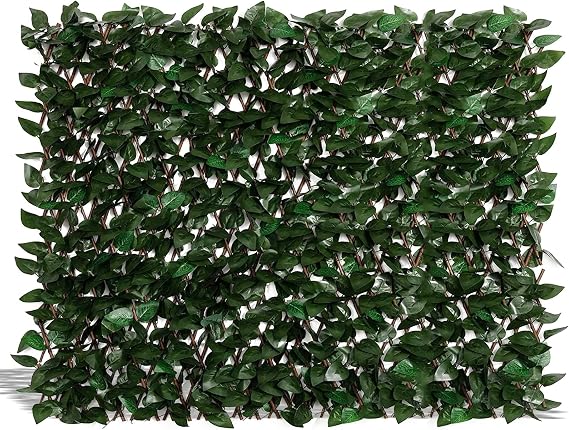 DOEWORKS Expandable Fence Privacy Screen for Balcony Patio Outdoor, 1PC Faux Ivy Fencing Panel for Backdrop Garden Backyard Home Decorations