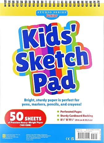 Kids' Sketch Pad (50 perforated sheets of high quality paper. Acid-free)