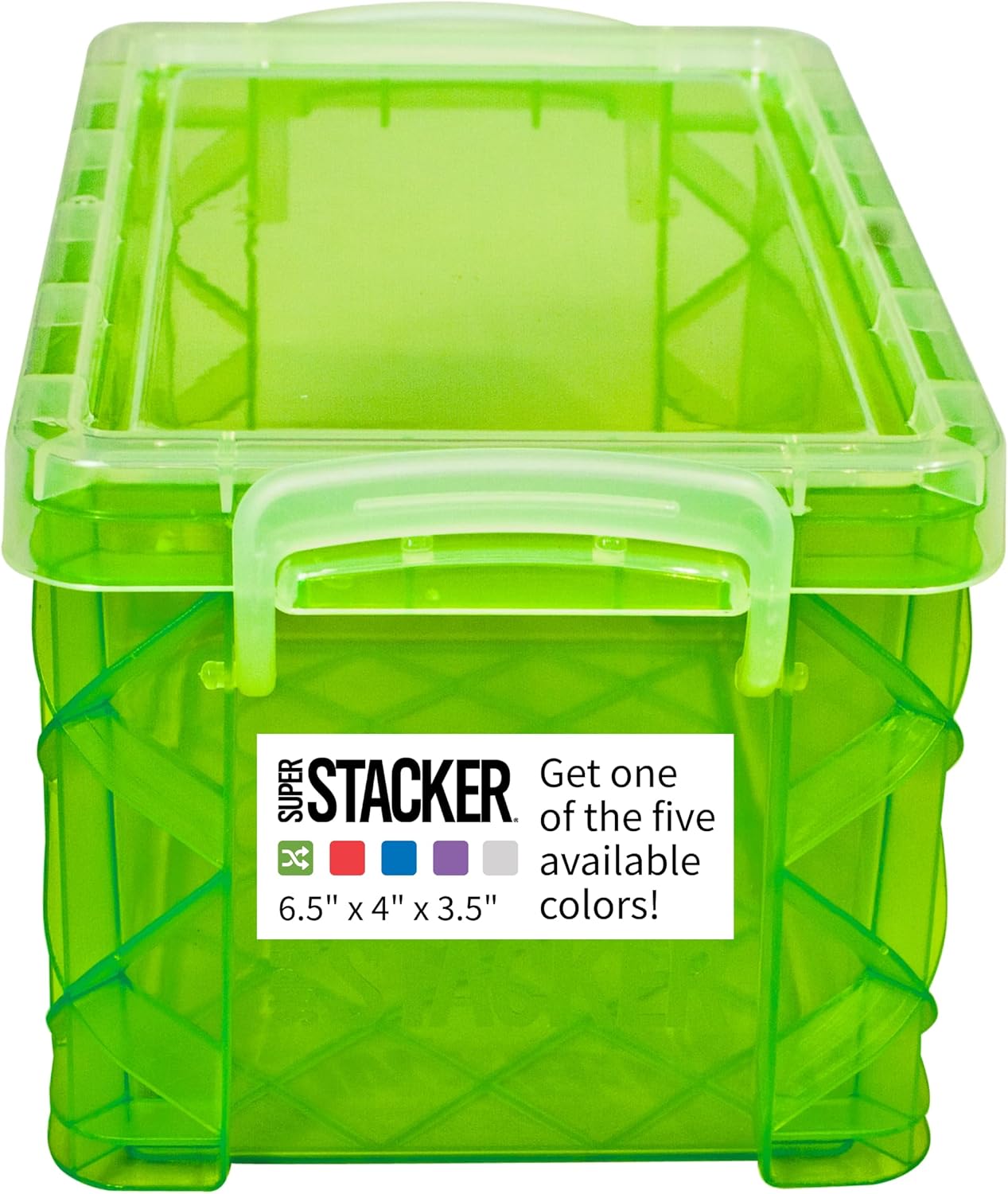 Super Stacker Index Card Box, 3 x 5 Inch Index Cards File Box, Note Holder, Index Card Holder, Photo Boxes Storage, Perfect for 3x5 Index Cards, Recipe Box Holder, Assorted Colors, 1 Count