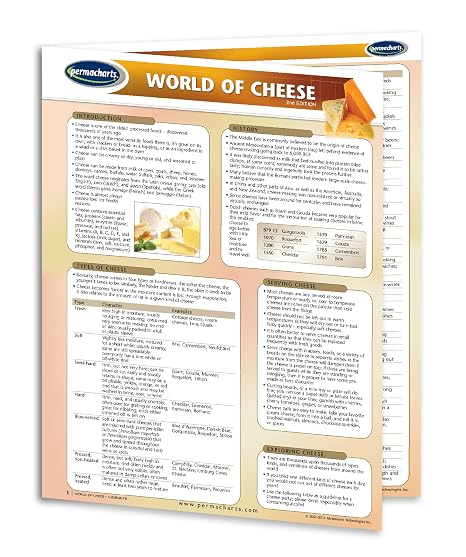 World of Cheese Guide - Food & Drink Quick Reference Guide - by Permacharts