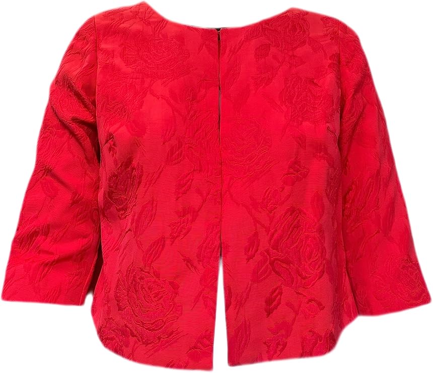 Marina Rinaldi Women's Claire Floral Bolero Jacket Red