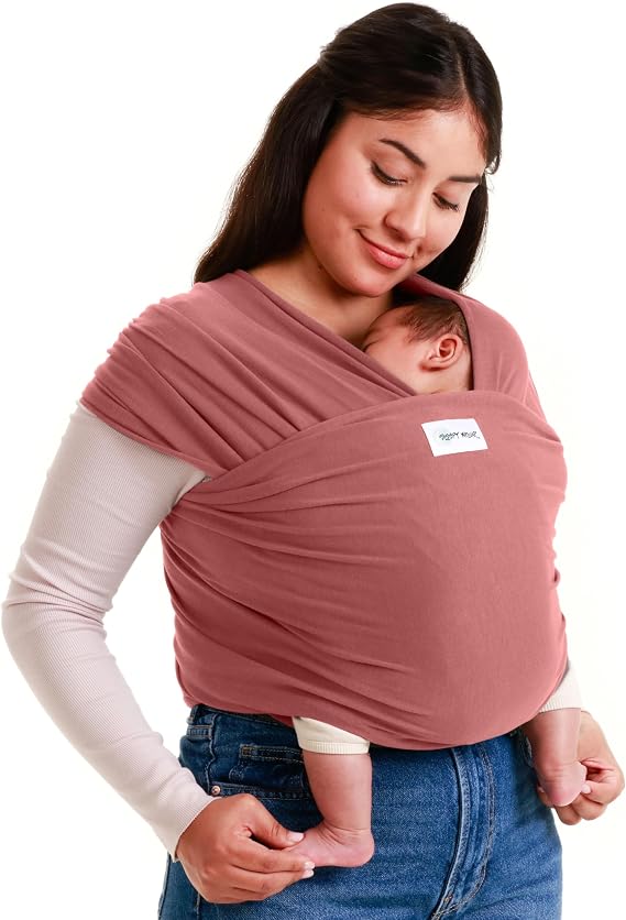 Sleepy Wrap Baby Carrier 3-16 kg, Stretchy Wrap Infant Sling, Pink