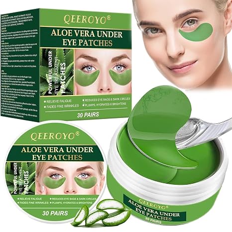 Aloe Vera Eye Pads Eye Pads Eye Mask Hyaluronic Acid Collagen Eye Pads Against Dark Circles Hyaluronic Acid Eye Mask Remove Dark Circles Wrinkles Eye Bags Puffiness Pack of 60