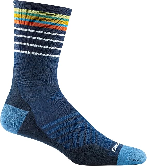 Darn Tough Vermont Men's Stride Micro Crew Lightweight Run Socks (1036) | 49% Merino Wool, True Seamless Toe, fast-drying, keeps feet dry, arch support, pairs with running shoes, knit in Vermont USA