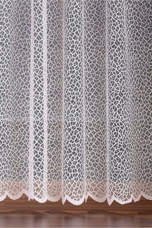 Evdepo Home Kırık Beyaz Ekstraforlu Pilesiz Tül Perde 160 x 200 cm