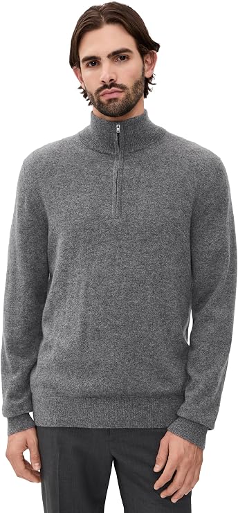 Vince Men's Cashmere Quarter Zip Sweater