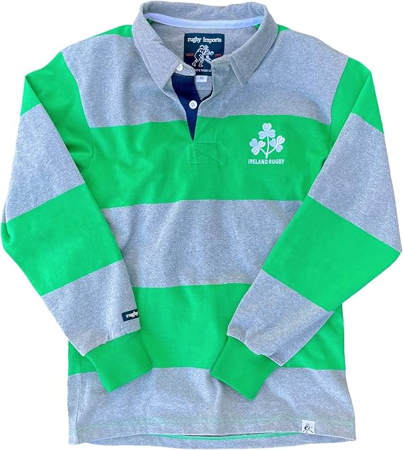 Ireland Grey Hoops Rugby Jersey