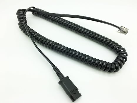 Premium Quick Disconnect Cable Compatible with Mitel, Plantronics U10P Polaris H-Series headsets with Built-in Amplifier, Polycom VVX, Analog Deskphones, Avaya, Nortel, Aastra | 27190-01 2719001