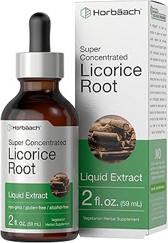 Horbaach Licorice Root Extract | 2 fl oz | Alcohol Free Tincture | Vegetarian Liquid Supplement | Non-GMO & Gluten Free