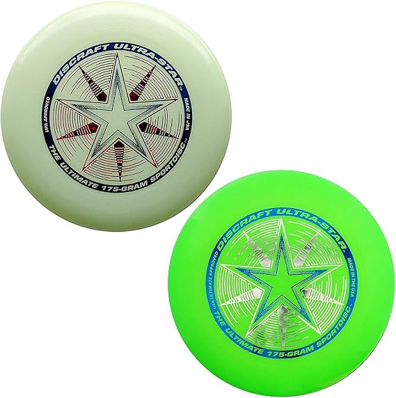 Discraft 175 gram Ultra Star Sport Disc - 2 Pack (Green & Glow)
