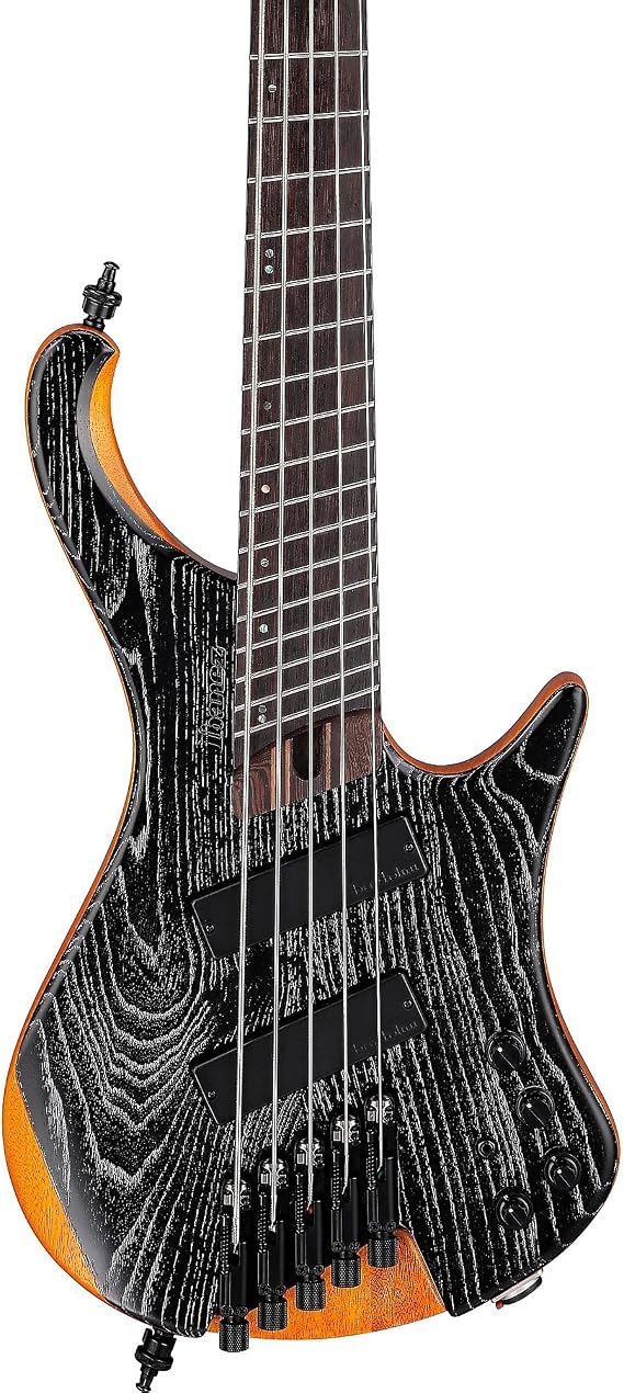 Ibanez EHB Ergonomic Headless Bass 5-string Bass Guitar - Silver Wave Black Low Gloss