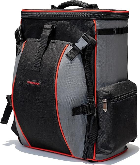 YESWELDER Welding Backpack, 6.6 Gal Tool Bag with Helmet Catch