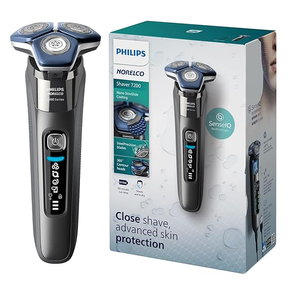 Philips Norelco 7200 Electric Shaver, Dark Chrome