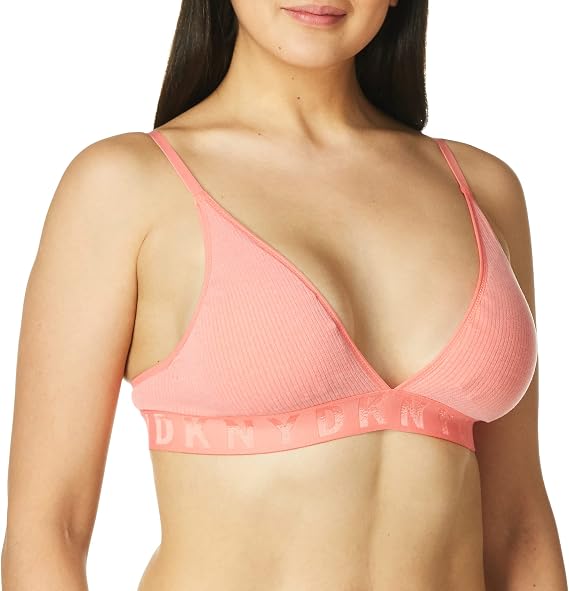DKNY Women's Seamless Litewear Rib Bralette Bra