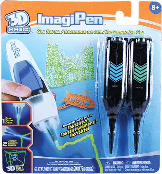 Tech4Kids 3D Imagi Pen Gel Refill (2 Pack), Blue/Green
