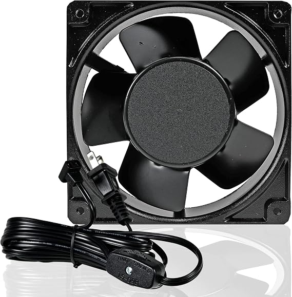 Firewood Racks&More Super Quiet Air Cooling Doorway Corner Fan | Room-to-Room Minuteman | Button Controller | Ideal for Mounting to Transfer Heat Quickly