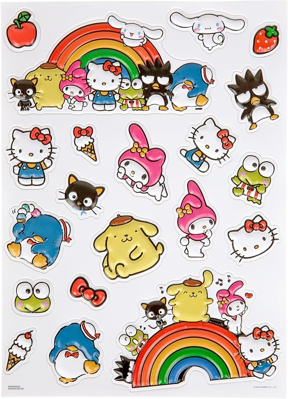 Hello Kitty and Friends Sanrio Raised Sticker Sheet