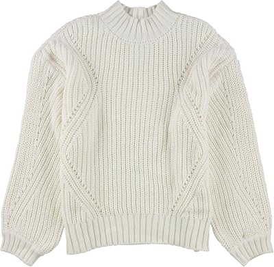 Alfani Womens Mixed-Stitch Pullover Sweater, White, Large