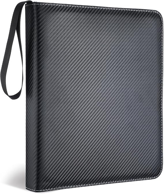 Feifeiya 1 Pack Acid Free Film Protector Storage Box 3 Ring Film Negative Sleeves Binder Preservers Portfolio Folder for Artwork Leather Storage Zipper Binder Box for 120 and 135 35 mm Negative