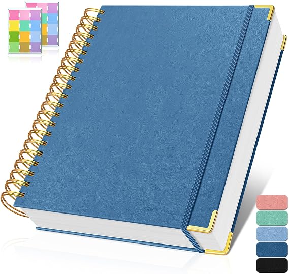Spiral Notebook, 300 Numbered Pages Notebooks College Ruled with Contens