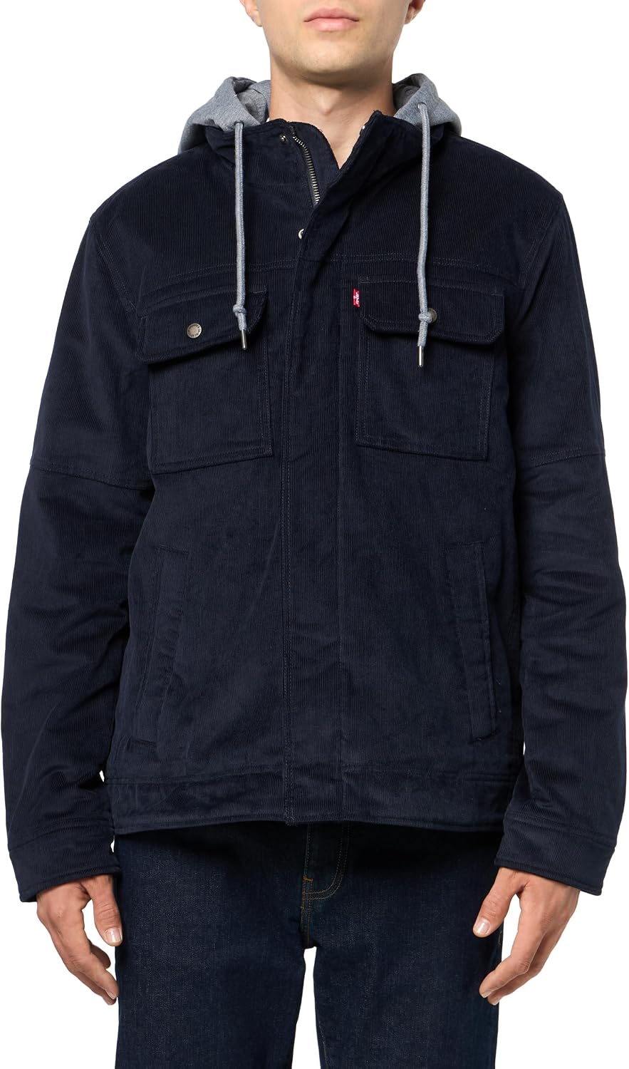 Levis Mens Hooded Utility Jacket