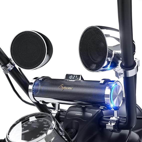 GoHawk Bluetooth Motorcycle Speakers Waterproof 8-Speaker Motorcycle Radio