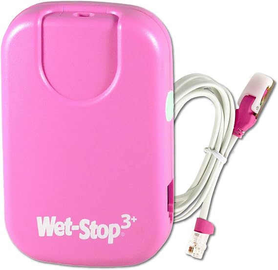 Wet-Stop 3 Bedwetting Enuresis Alarm with Loud Sound and Strong Vibration for Boys or Girls, Proven Solution for Bedwetters (Pink)