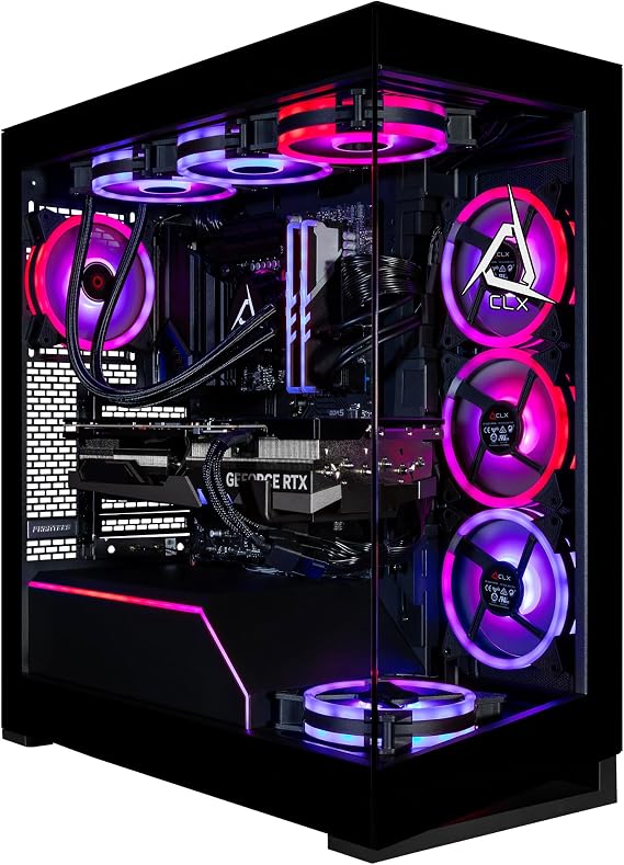 CLX Horus Gaming PC - Intel Core Ultra 9 285K 3.7GHz, RTX 5090, 2TB NVMe M.2 SSD, 8TB HDD, 96GB DDR5 RGB Memory, 360mm AIO, WiFi, Windows 11 Home, Black