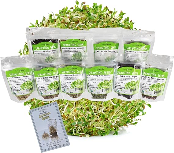 Handy Pantry Organic Sprouting Seed Mix 2.5 lb 10 Varieties: Alfalfa