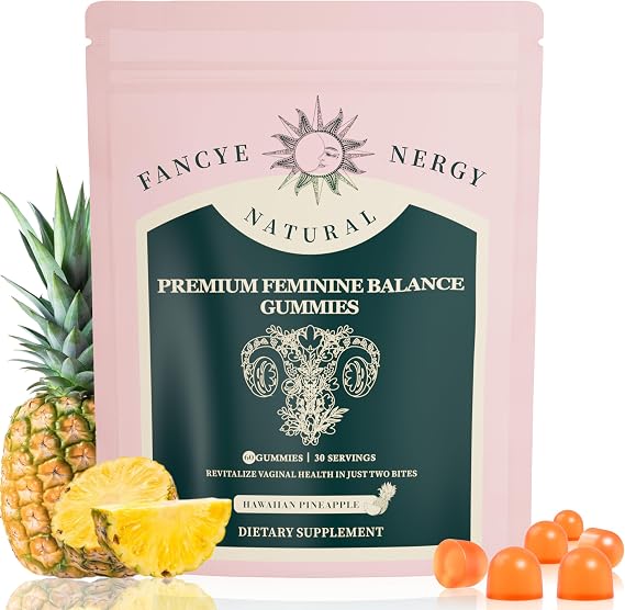 Vaginal Probiotics for Women Premium Feminine Balance Gummies for Women, Hawaiian Pineapple Flavor, Support Healthy Odor and Vaginal Flora, pH Balance, Digestive Health & Immune Support, Vegan, 60 C