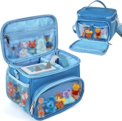 Carrying Case Compatible with Little Tikes Story Dream Machine Starter, Carry Bag Compatible with Toniebox Starter Set, Storage Case for Tonie Figures, for Storybook-blue Bag Only
