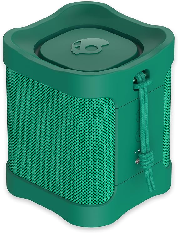 Skullcandy Terrain Mini Wireless Bluetooth Speaker - IPX7 Waterproof Portable Speaker with Dual Custom Passive Radiators, 14 Hour Battery, Nylon Wrist Wrap, True Wireless Stereo (Green)