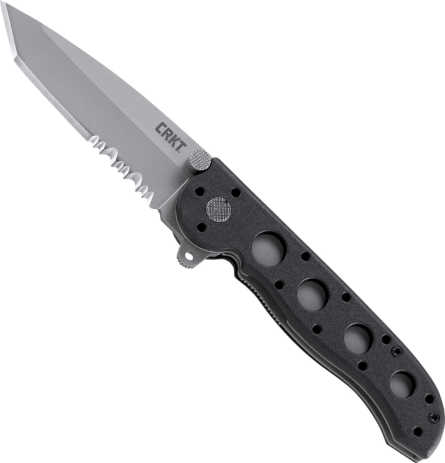Columbia River Knife & Tool M16-12Z EDC Folding Pocket Knife: Everyday Carry, Serrated Edge Blade, Tanto, Automated Liner Safety, Nylon Handle, Pocket Clip, One Size