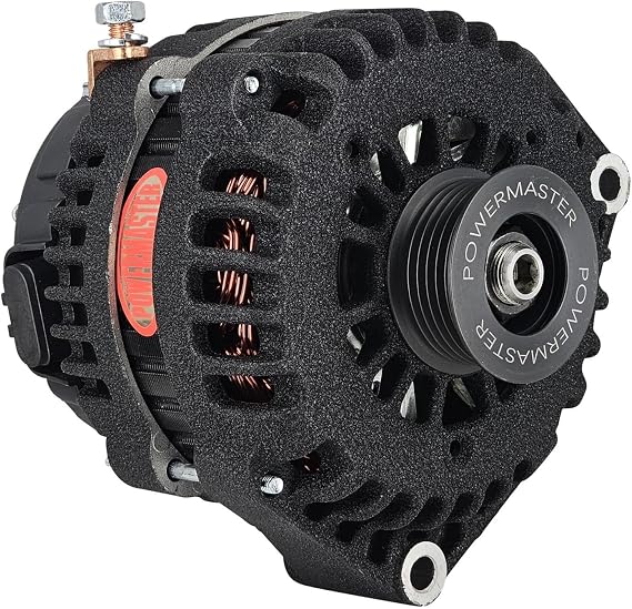 Powermaster 58237W Alt GM AD244 Black Wrinkle 220A 6 grv