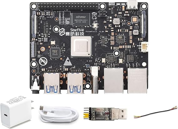 VisionFive2 RISC-V AI Single Board Computer Based on StarFive JH7110 SoC Quad-core 64bit CPU OpenCL 3.0 Vulkan 1.2 GPU Onboard LPDDR4 4GB RAM Support Linux Debian(Early Bird with WiFi Module)