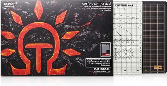 DSPIAE at-CA3 (A3 Size) Cutting Mat with Scale Plate and Ruling on The Surface