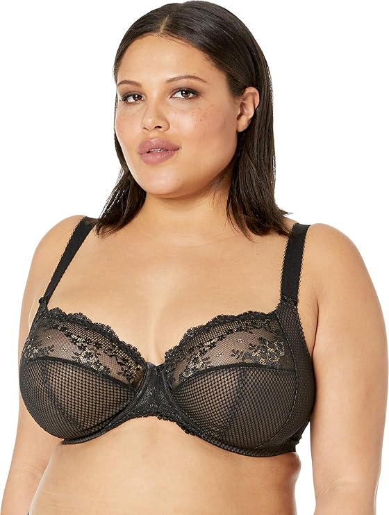 Elomi Women's Elomi Women's Charley Stretch Plunge Bra: Stretch Lace & Mesh, Racerback Option. Low Plunge UK Sizes D-jj, Us Sizes D-n