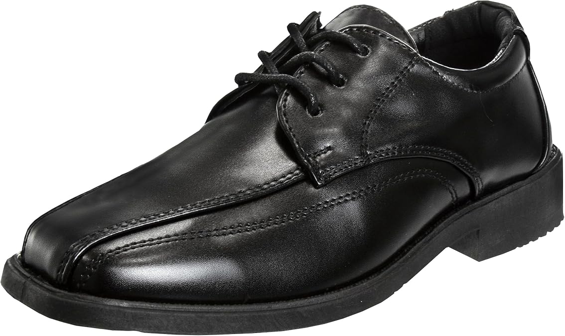 French Toast Boys Dress Shoes - Classic Lace-Up Oxford Casual Dress Formal Shoes - Black (Size 7 Toddler - Size 6 Big Kid)