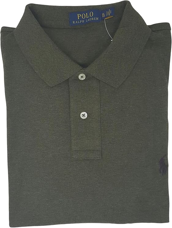 Ralph Lauren Polo Men Medium Fit Interlock Polo Shirt (M, Green)